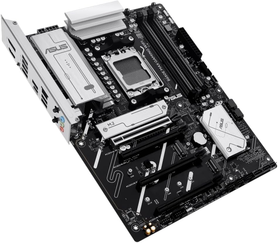 ASUS B650E MAX Gaming WiFi Motherboard Socket AMD AM5 (ATX, DDR5, PCIe 5.0, 3X M.2, Wi-Fi 6E, Realtek 2.5Gb Ethernet, DisplayPort, HDMI, BIOS Flashback, Aura Sync