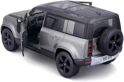 Bburago LAND ROVER DEFENDER - 1:24 Scale - Incredibly Detailed Die-Cast Replica Collectible SUV, Black