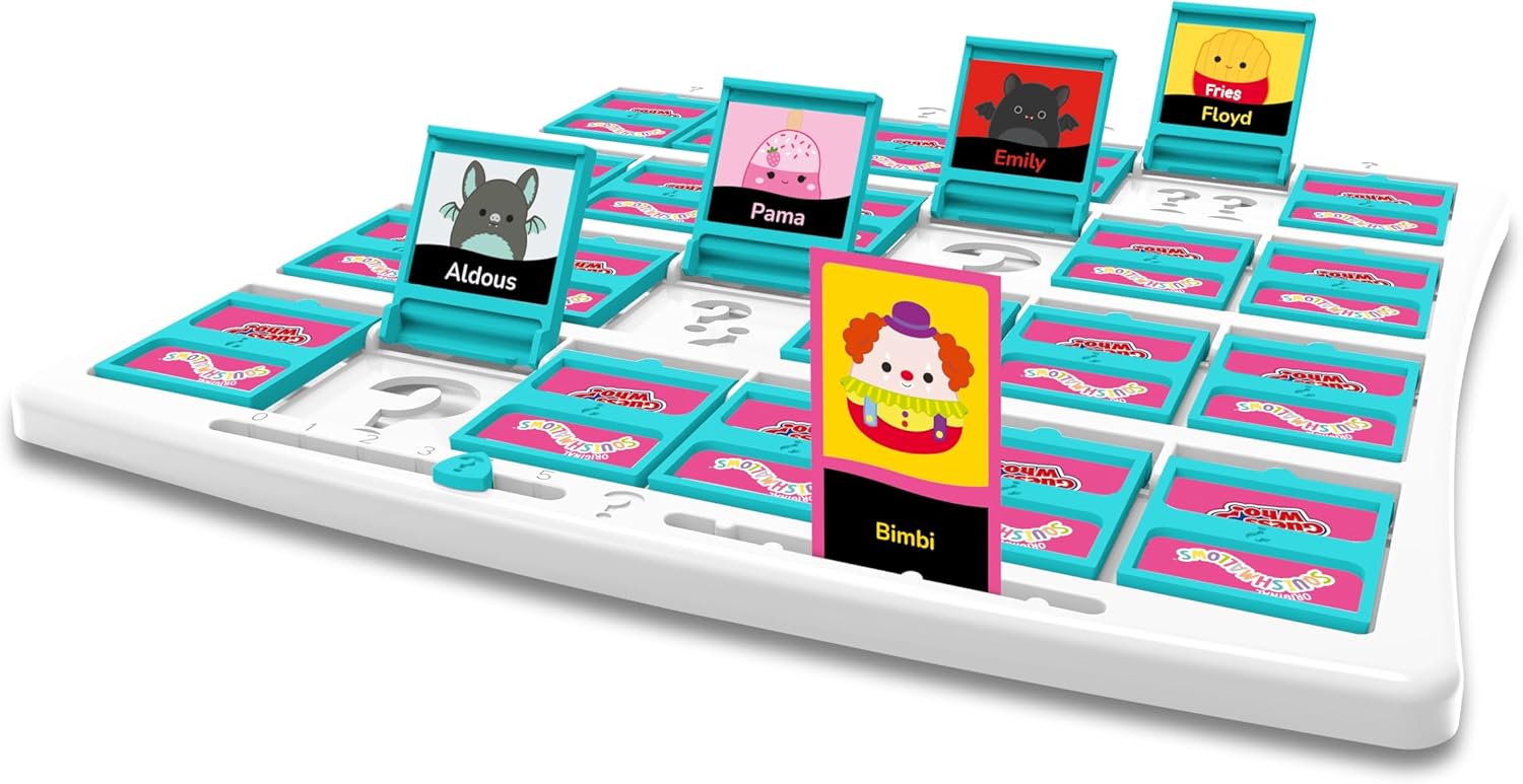 Winning Moves Squishmallows Guess Who? Board Game Meet all your favorite characters including Cam, Pama, Lil Gouda, Avery and Samir, as you play Ages 6 and up