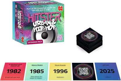 Hitster Extention Urban & Hip-Hop - Board Game and Musical Atmosphere – Adult Game – Rediscover the Hits of Urban Music, R&B, Rap – with Family and Friends – 2 to 10 Players – Ages 16 and Above