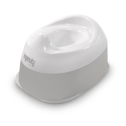 Ingenuity, ity, Vasino Ready Set Go, vaschetta rimovibile, fondo antiscivolo, ampia base stabile, dai 18 mesi in su, bianco e grigio