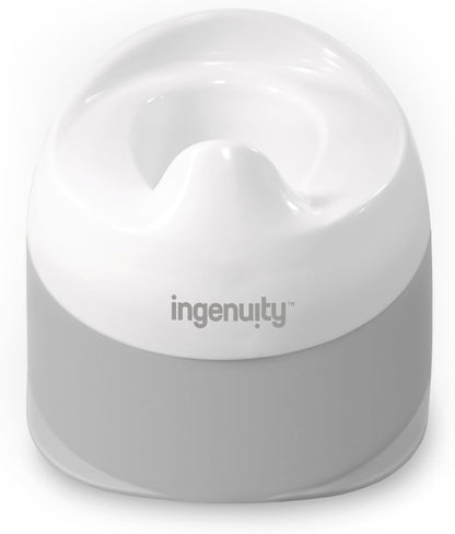Ingenuity, ity, Vasino Ready Set Go, vaschetta rimovibile, fondo antiscivolo, ampia base stabile, dai 18 mesi in su, bianco e grigio