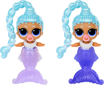 L.O.L. Surprise! Mermaids Makeover Magic Baby Sisters - Cola de Sirena Que Cambia de Color con Bola de Concha, 6 Muñecas para Coleccionar - para Mayores de 4 Años