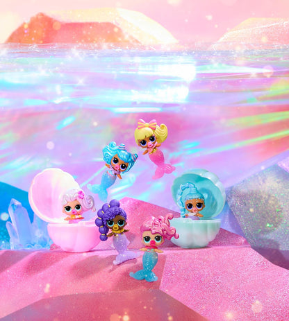 L.O.L. Surprise! Mermaids Makeover Magic Baby Sisters - Cola de Sirena Que Cambia de Color con Bola de Concha, 6 Muñecas para Coleccionar - para Mayores de 4 Años