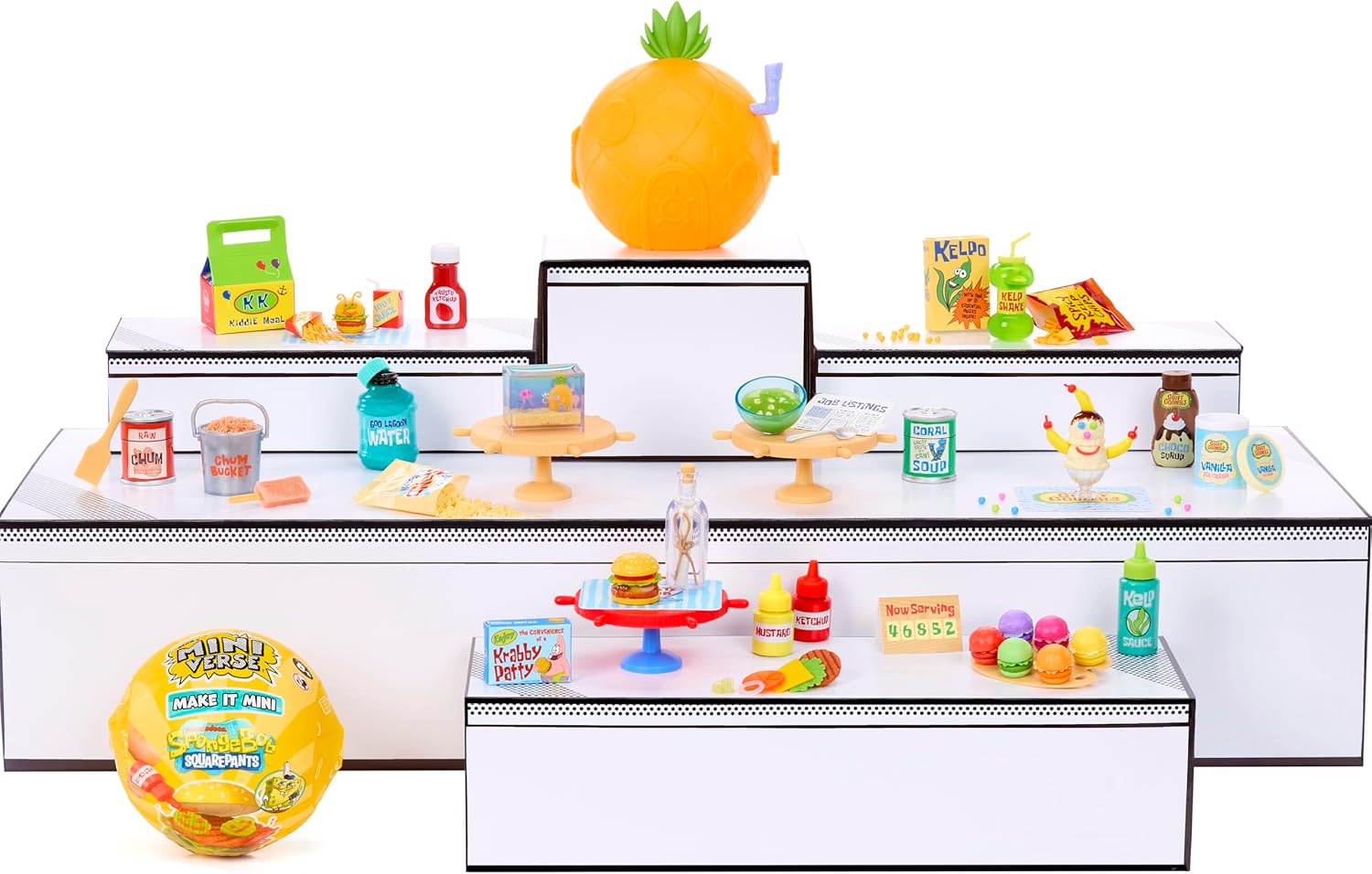 MGA's Miniverse Make It Mini SpongeBob SquarePants - Mini Oggetti da Collezione, Fai da Te, Gioco in Resina, Repliche di Cibo, Non Commestibile, Per Collezionisti e Bambini. Età 8+