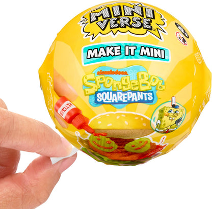 MGA's Miniverse Make It Mini SpongeBob SquarePants - Mini Oggetti da Collezione, Fai da Te, Gioco in Resina, Repliche di Cibo, Non Commestibile, Per Collezionisti e Bambini. Età 8+