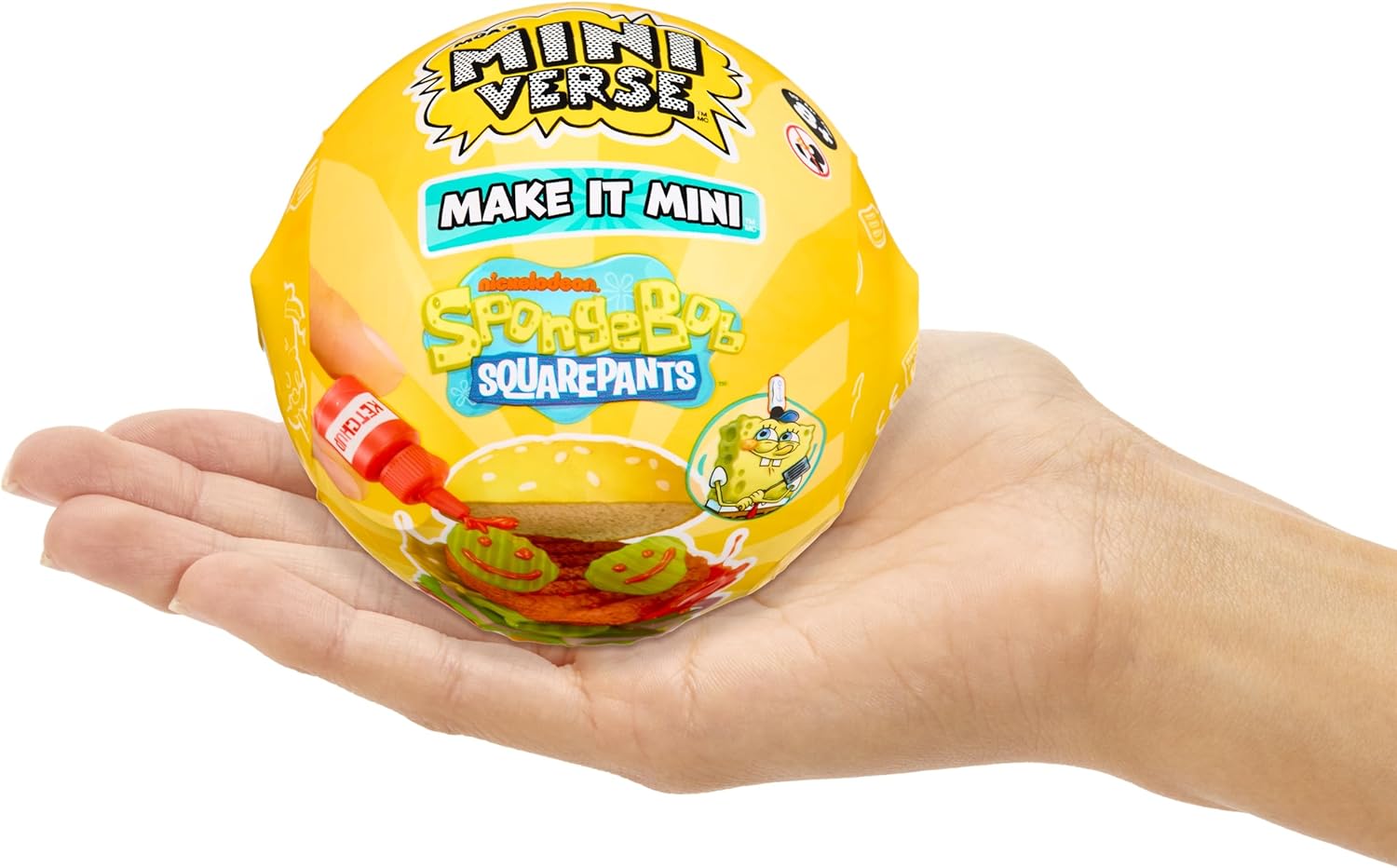 MGA's Miniverse Make It Mini SpongeBob SquarePants - Mini Oggetti da Collezione, Fai da Te, Gioco in Resina, Repliche di Cibo, Non Commestibile, Per Collezionisti e Bambini. Età 8+