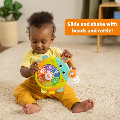 Bright Starts Safari Surprise Multisensory Toy, Light-Up Electronic Baby Toy with Animal Sounds and Melodies, Press for Cause and Effect Discovery, Unisex, 6 Months+