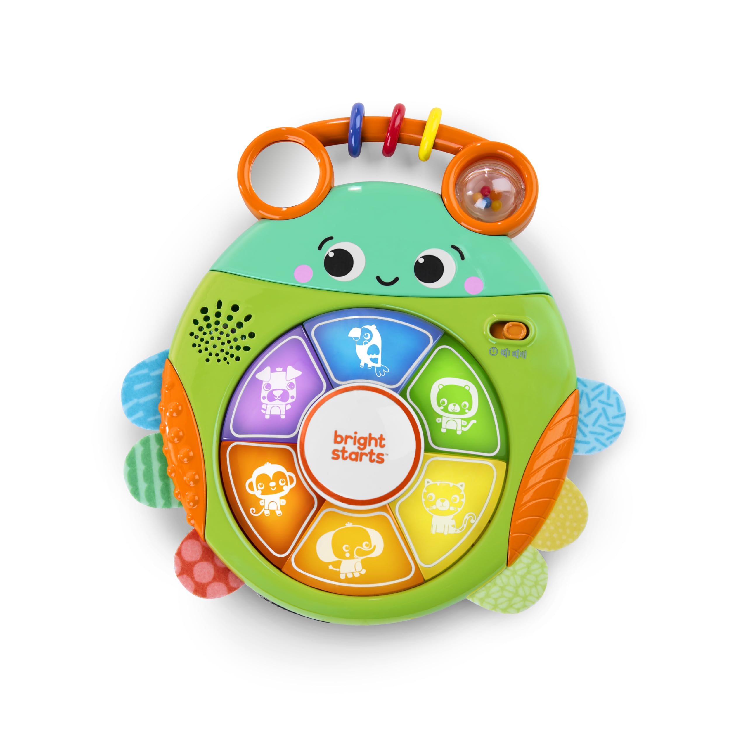 Bright Starts Safari Surprise Multisensory Toy, Light-Up Electronic Baby Toy with Animal Sounds and Melodies, Press for Cause and Effect Discovery, Unisex, 6 Months+