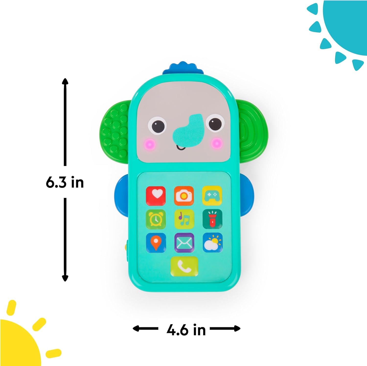 Bright Starts, Jouet Téléphone pour Mini-Moi - Musique et Effets Sonores Ludiques, Unisexe, 6 Mois et Plus
