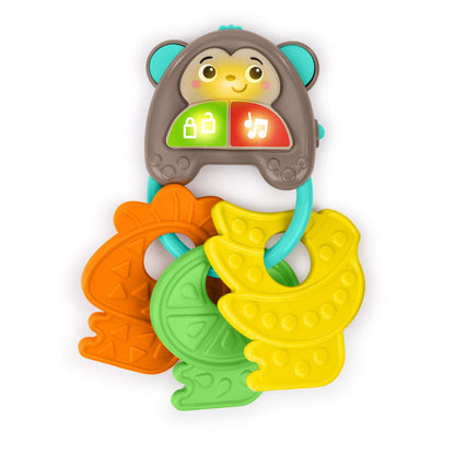 Bright Starts, Clés Musicales Électroniques Musical MonKeys - Clés Petit Singe avec Sons Rigolos, Jouet Multisensoriel, 6 Mois et Plus