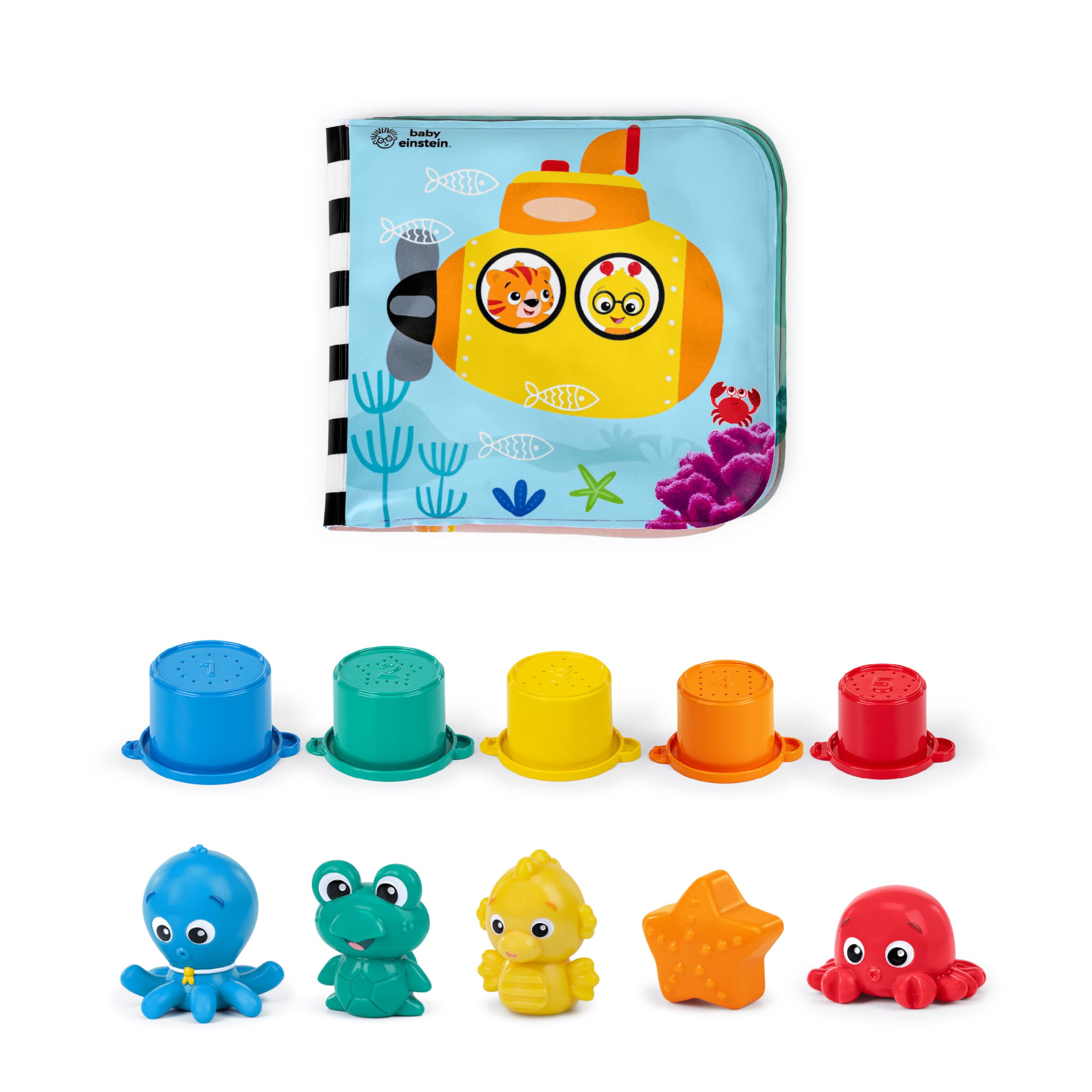 Baby Einstein Ocean Explorers Set de Regalo de 11 Piezas Opus Bath Pals de la colección, a Partir de 3 Meses