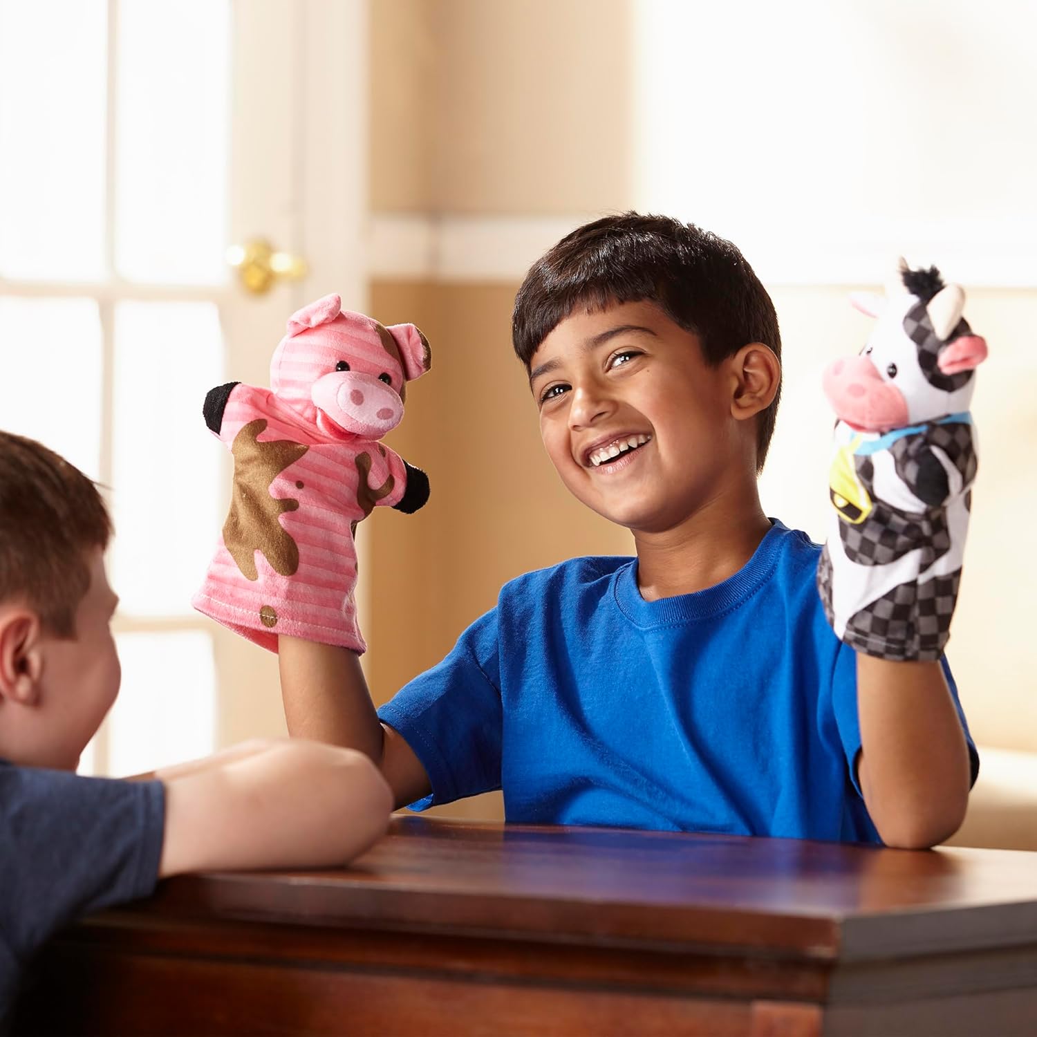 Melissa & Doug Boerderijvriendjes handpoppen | Handpoppen en poppenkasten | Zacht speelgoed | 2+ | Cadeau voor jongens en meisjes