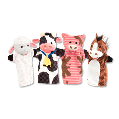 Melissa & Doug Boerderijvriendjes handpoppen | Handpoppen en poppenkasten | Zacht speelgoed | 2+ | Cadeau voor jongens en meisjes
