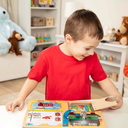 Melissa & Doug Activiteitenbord met sloten en grendels - Educatief houten speelgoed