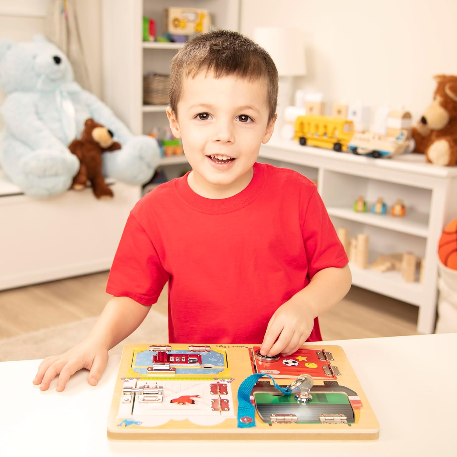 Melissa & Doug Activiteitenbord met sloten en grendels - Educatief houten speelgoed
