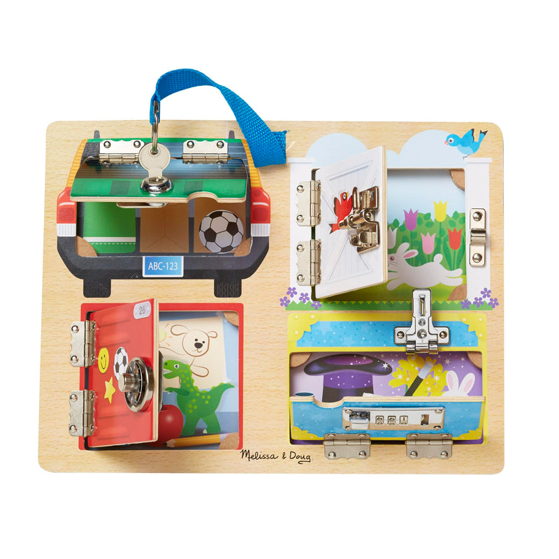Melissa & Doug Activiteitenbord met sloten en grendels - Educatief houten speelgoed