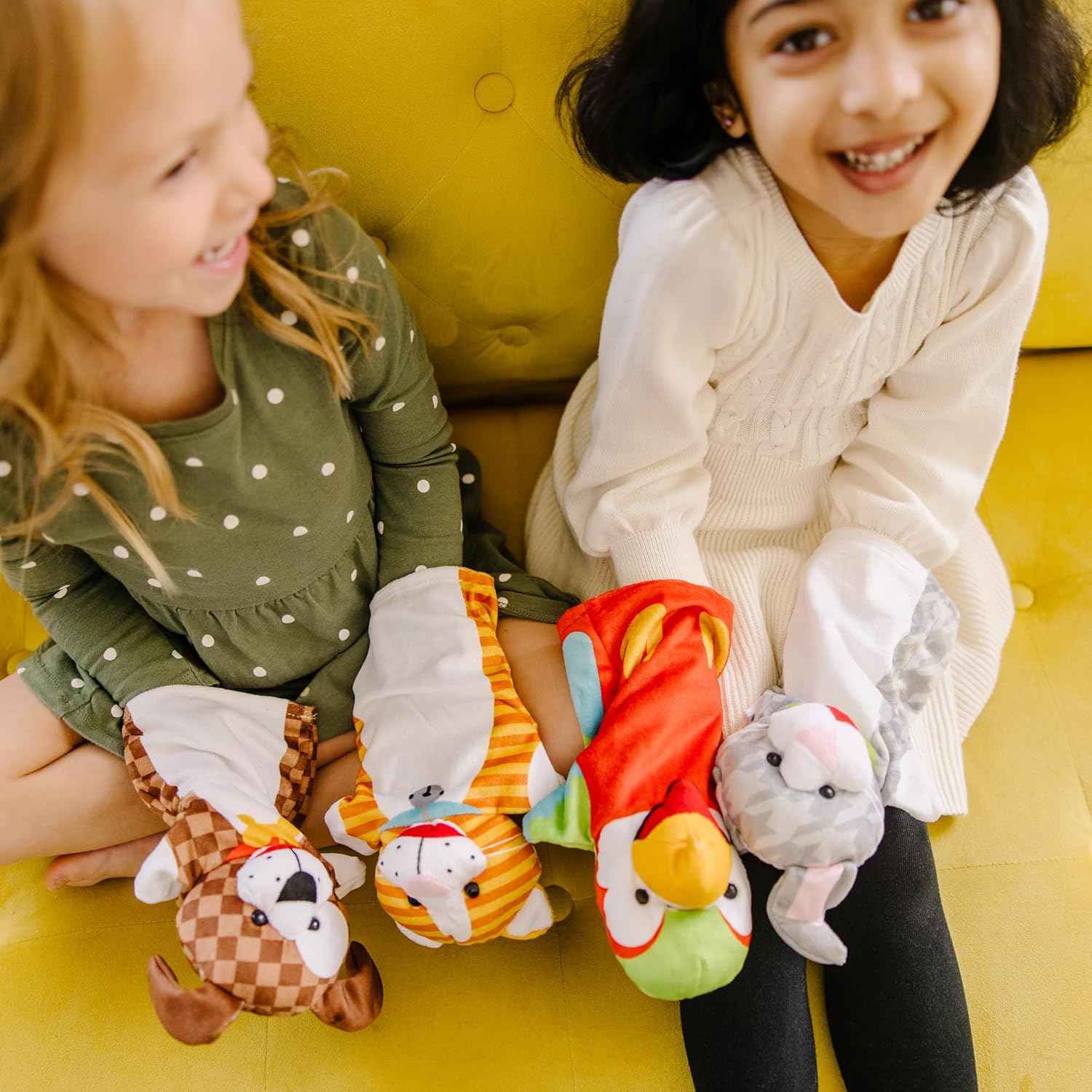Melissa & Doug Speelse huisdieren handpoppen (set van 4