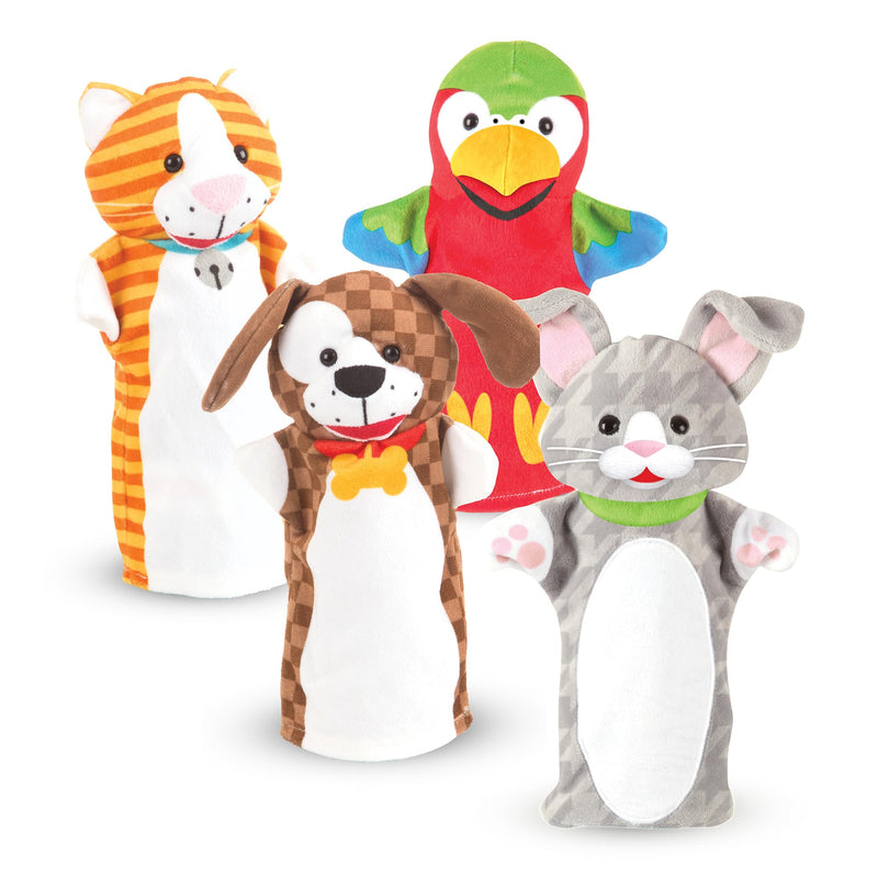 Melissa & Doug Speelse huisdieren handpoppen (set van 4