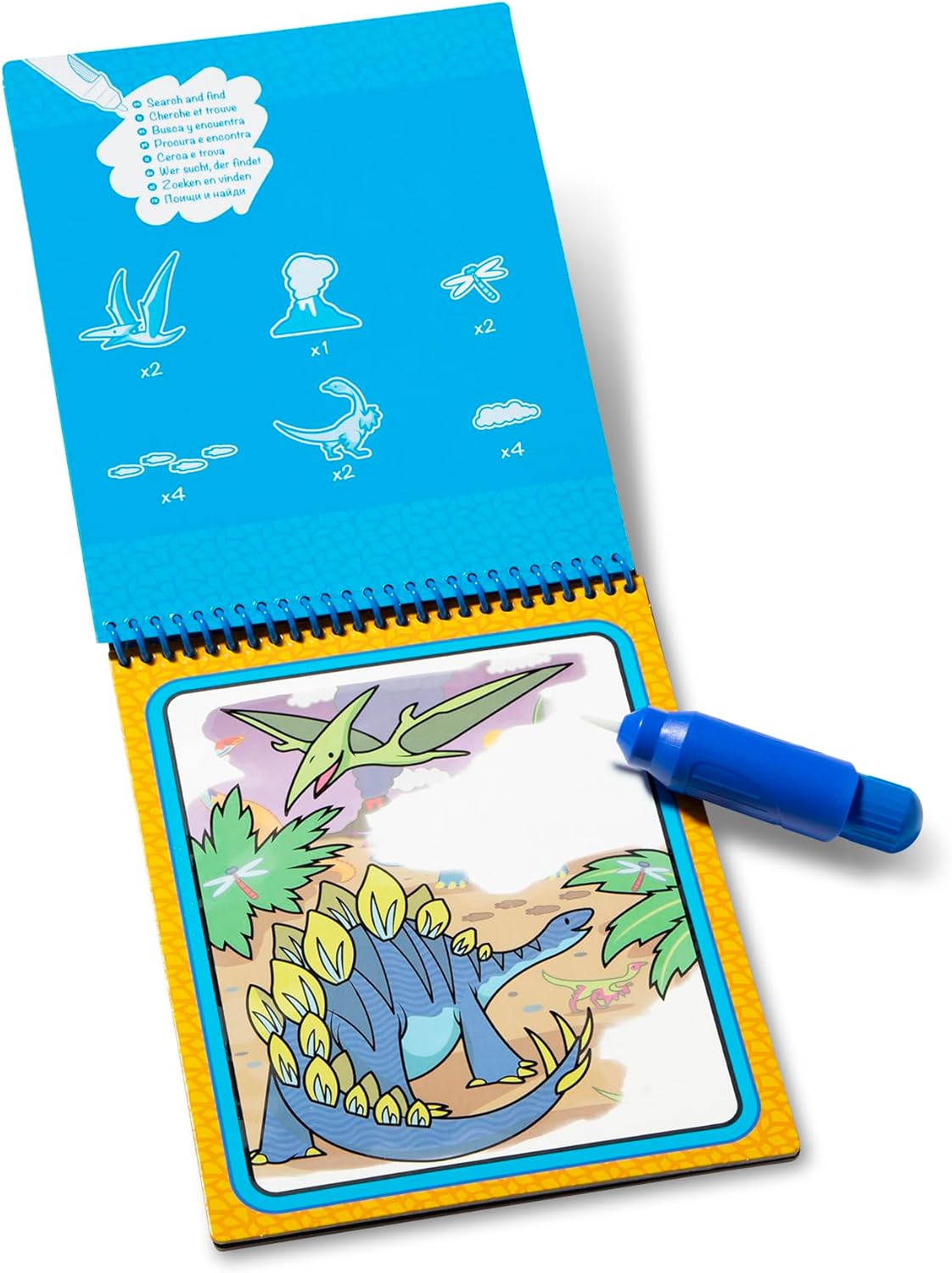 Melissa & Doug On The Go Water Wow! Reusable Water-Reveal Activity Pad Travel Toy – Dinosaurs Reveal Pads, Dinosaur Books, Stocking Stuffers, Arts And Crafts Toys For Kids Ages 3+
