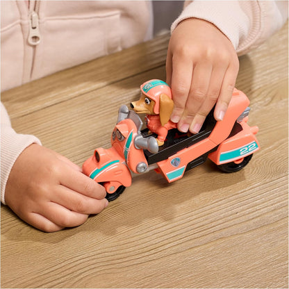 PAW PATROL - Liberty’s Rettungs-Motorrad mit Spielfigur (Basis Fahrzeug), authentische Details, Spielzeug-Motorrad für Kinder ab 3 Jahren