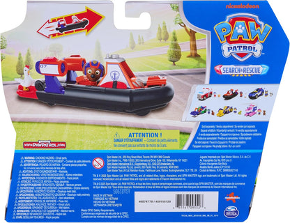 PAW PATROL - Search & Rescue: Zumas Rettungs-Fahrzeug, Boot mit Rückziehmotor, ca. 13 cm, inkl. Hunde-Figur und Henrietta, detailgetreues Design zur Serie, Spielzeug ab 3 Jahren