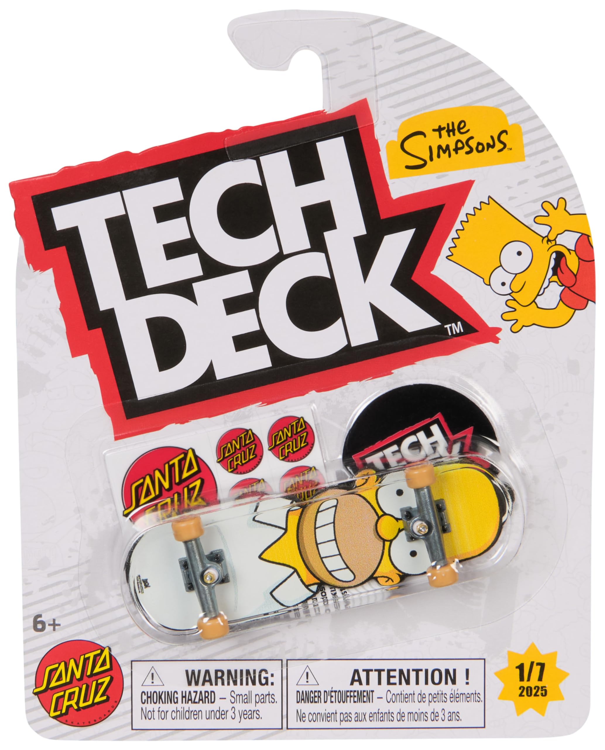 Tech Deck, Simpsons Series Finger Board, Collectible and Customizable Mini Skateboards, Kids Toys for Ages 6 and up