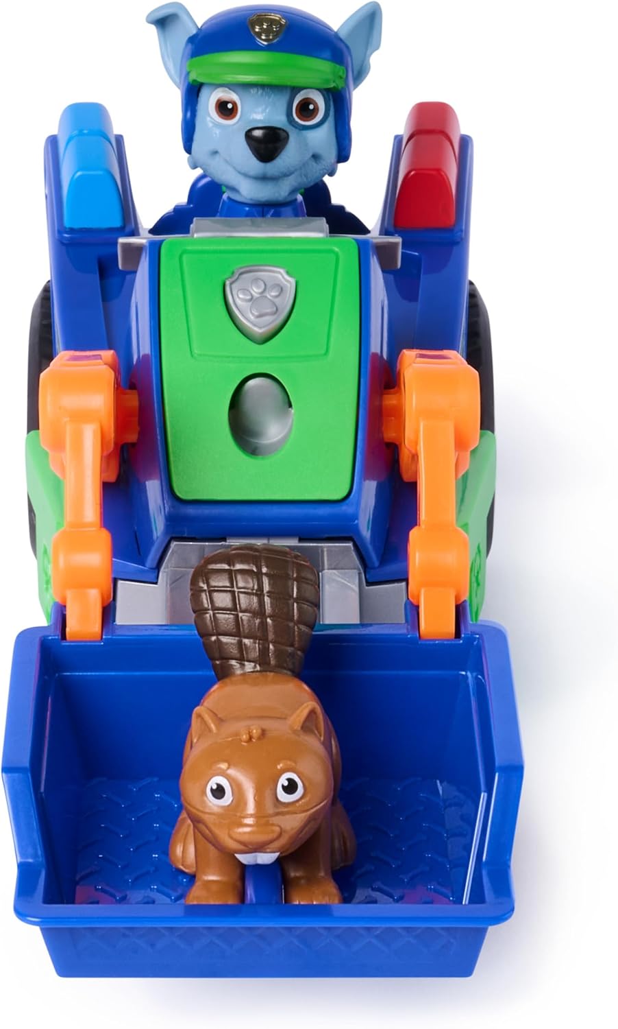 Paw Patrol: Search & Rescue, Rocky Rescue Recycler Vehicle with 2 Figures, Toy Car with Pull-Back Action, Kids Toys for Boys and Girls Ages 3+
