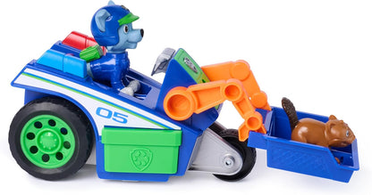 Paw Patrol: Search & Rescue, Rocky Rescue Recycler Vehicle with 2 Figures, Toy Car with Pull-Back Action, Kids Toys for Boys and Girls Ages 3+