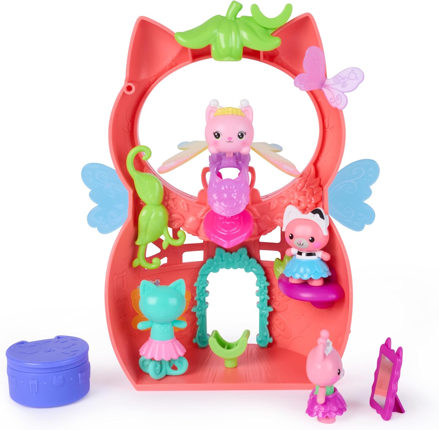 Gabby's Dollhouse Fairylandia, Kitty Fairy’s Flutter-riffic Playset with 12 Pieces and Exclusive Flutter-riffic Ring, Kids Toys for Girls and Boys Ages 3 and Up