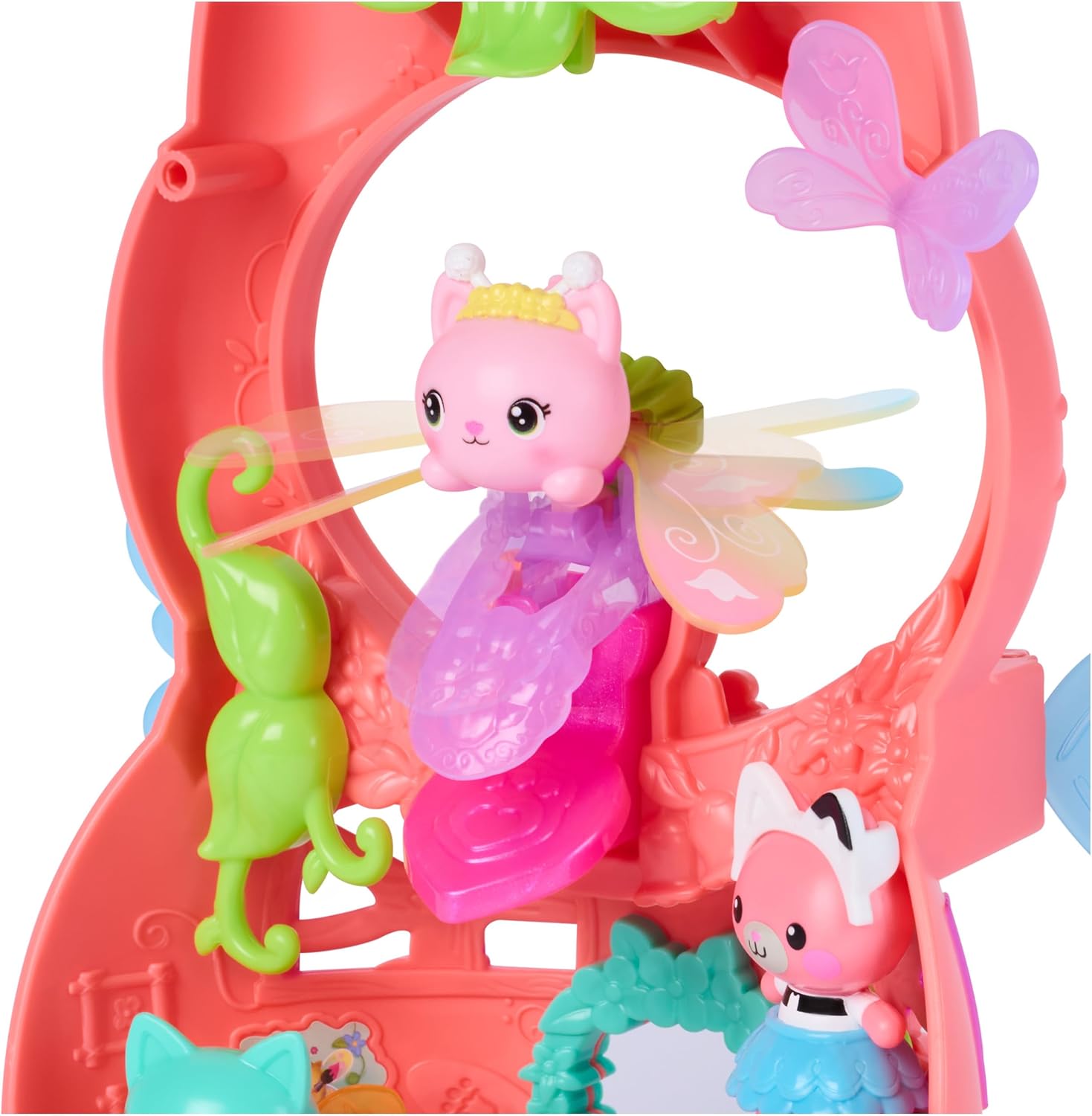 Gabby's Dollhouse Fairylandia, Kitty Fairy’s Flutter-riffic Playset with 12 Pieces and Exclusive Flutter-riffic Ring, Kids Toys for Girls and Boys Ages 3 and Up