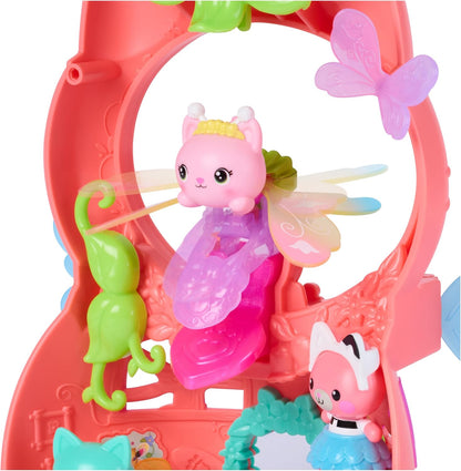 Gabby's Dollhouse Fairylandia, Kitty Fairy’s Flutter-riffic Playset with 12 Pieces and Exclusive Flutter-riffic Ring, Kids Toys for Girls and Boys Ages 3 and Up