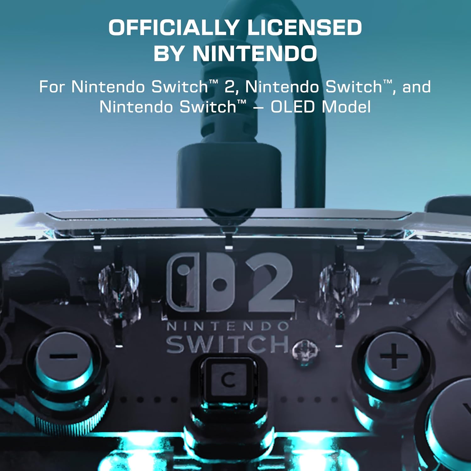Turtle Beach Afterglow Doorzichtig bekabelde gamingcontroller Officieel gelicentieerd voor Nintendo Switch 2