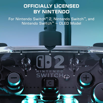 Turtle Beach Afterglow Doorzichtig bekabelde gamingcontroller Officieel gelicentieerd voor Nintendo Switch 2