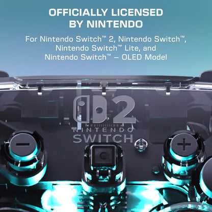 Turtle Beach Afterglow Doorzichtig draadloze controller Officieel gelicentieerd voor Nintendo Switch 2