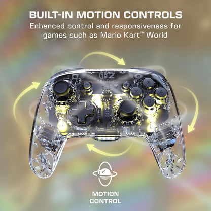 Turtle Beach Afterglow Doorzichtig draadloze controller Officieel gelicentieerd voor Nintendo Switch 2