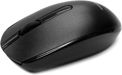 Accuratus M100 Multidevice Wireless - Multidevice Dual Bluetooth 5.1 & RF 2.4Ghz Wireless Full Size Mouse - Black