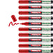 edding 50 EcoLine paint marker – red – pack of 10 – round nib 2-3 mm – water-based ink, highly opaque & waterproof – pen for glass, stone, wood, plastic and paper