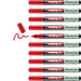 edding 51 EcoLine paint marker – red – pack of 10 – round nib 1-2 mm – water-based ink, highly opaque & waterproof – pen for glass, stone, wood, plastic and paper