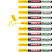 edding 51 EcoLine paint marker – yellow – pack of 10 – round nib 1-2 mm – water-based ink, highly opaque & waterproof – pen for glass, stone, wood, plastic and paper