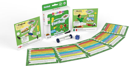 Asmodee | BrainBox Pocket - Football International Teams | Fun & Educational Travel Card Game | Ages 8+ | 1+ Players | 10+ Minutes Playing Time