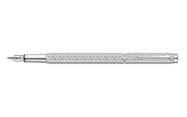 Caran d'Ache Ecridor™ Damier Fountain Pen Silver Grey/Nib M