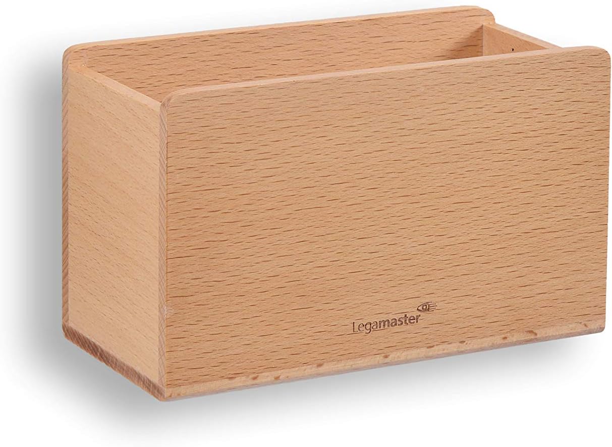 Legamaster - wooden glass-board accessory holder for dry erase pens and accessories - pencil storage, board cleaners for offices or schools
