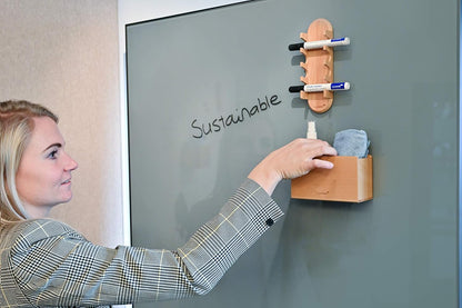 Legamaster - wooden glass-board accessory holder for dry erase pens and accessories - pencil storage, board cleaners for offices or schools