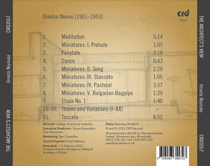 Dimitar Nenov: Piano Works: The Architect's View