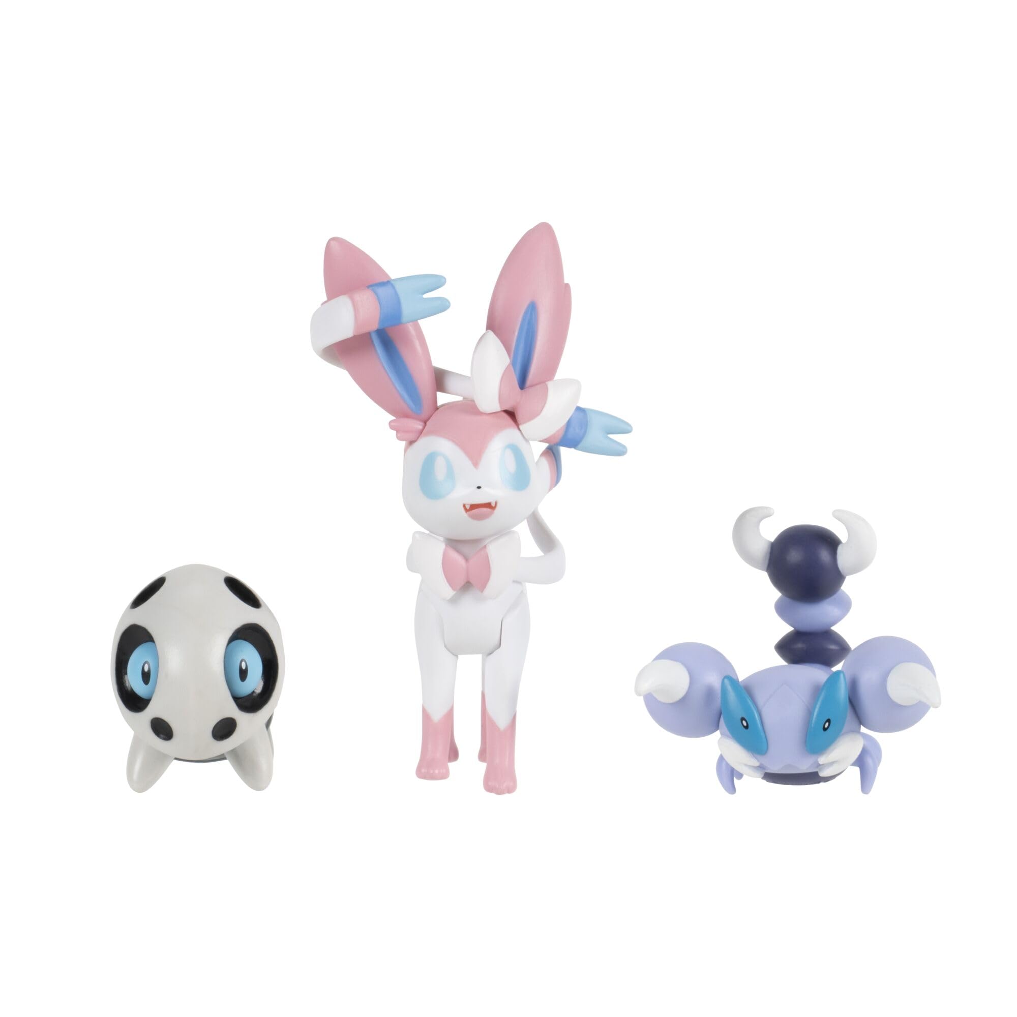 Pokémon Battle Figure 3 Pack - Features 2-Inch Aron and Skorupi and 3-Inch Sylveon Battle Figures