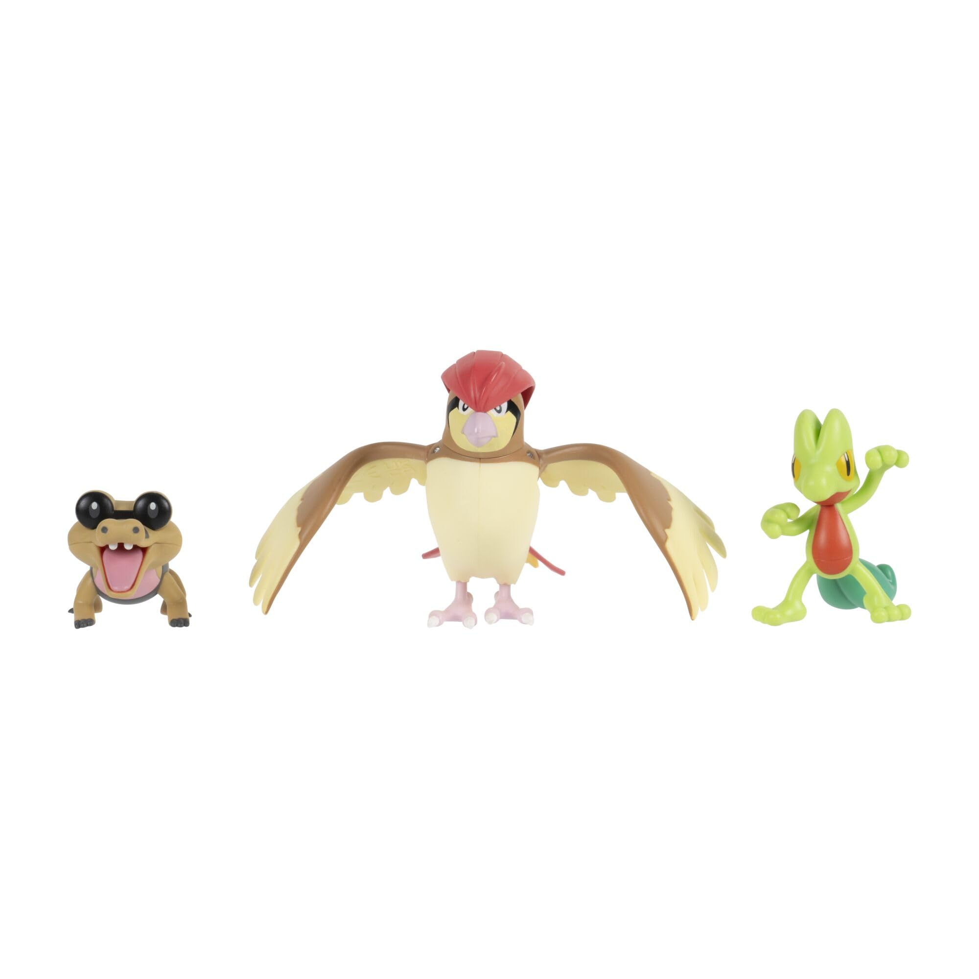 Pokémon Battle Figure 3 Pack - Features 2-Inch Sandile and Treecko and 3-Inch Pidgeotto Battle Figures