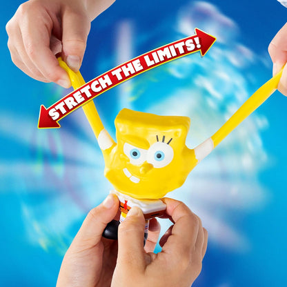 Basic Fun Stretch Armstrong Mini Spongebob – 3" Stretch Action Figure with Oversized Arms – Try Me Packaging – Collectible Toy for Children 4+ Years