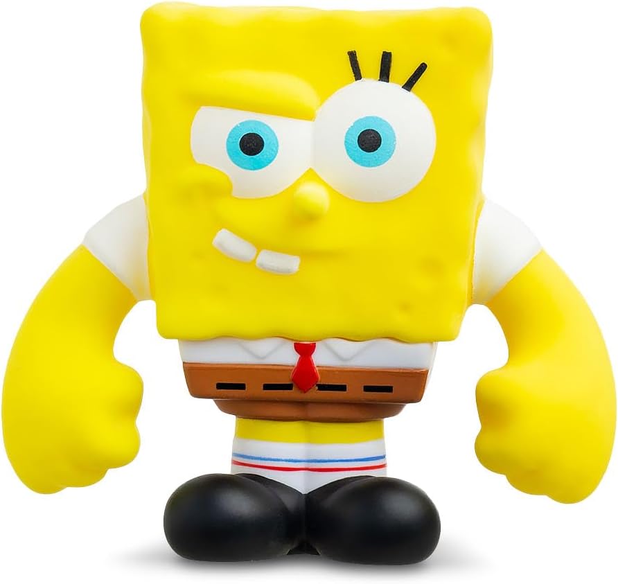 Basic Fun Stretch Armstrong Mini Spongebob – 3" Stretch Action Figure with Oversized Arms – Try Me Packaging – Collectible Toy for Children 4+ Years