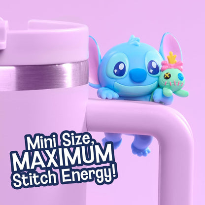 Disney Stitch Attachmeez Collectible Mini Figure Blind Box - Hangs Off Books, Phones, Cups & More, Unbox, Attach & Display, For Kids, Fans & Collectors by Just Play